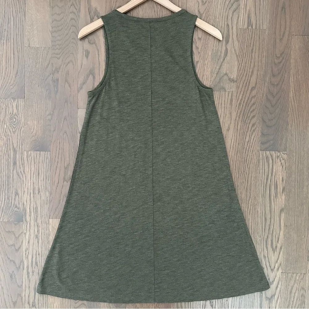 NWT Madewell Highpoint Sleeveless Jersey Tank Dress Heather Woodland Green Med - Image 5