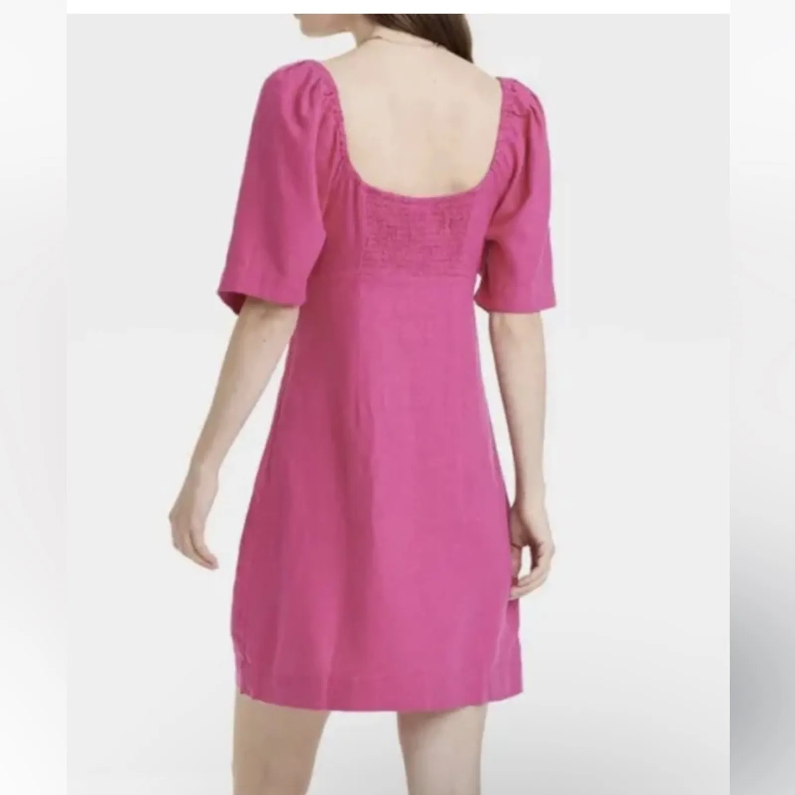 Target A New Day Puff Short Sleeve Mini Dress Pink -  Medium - Image 3