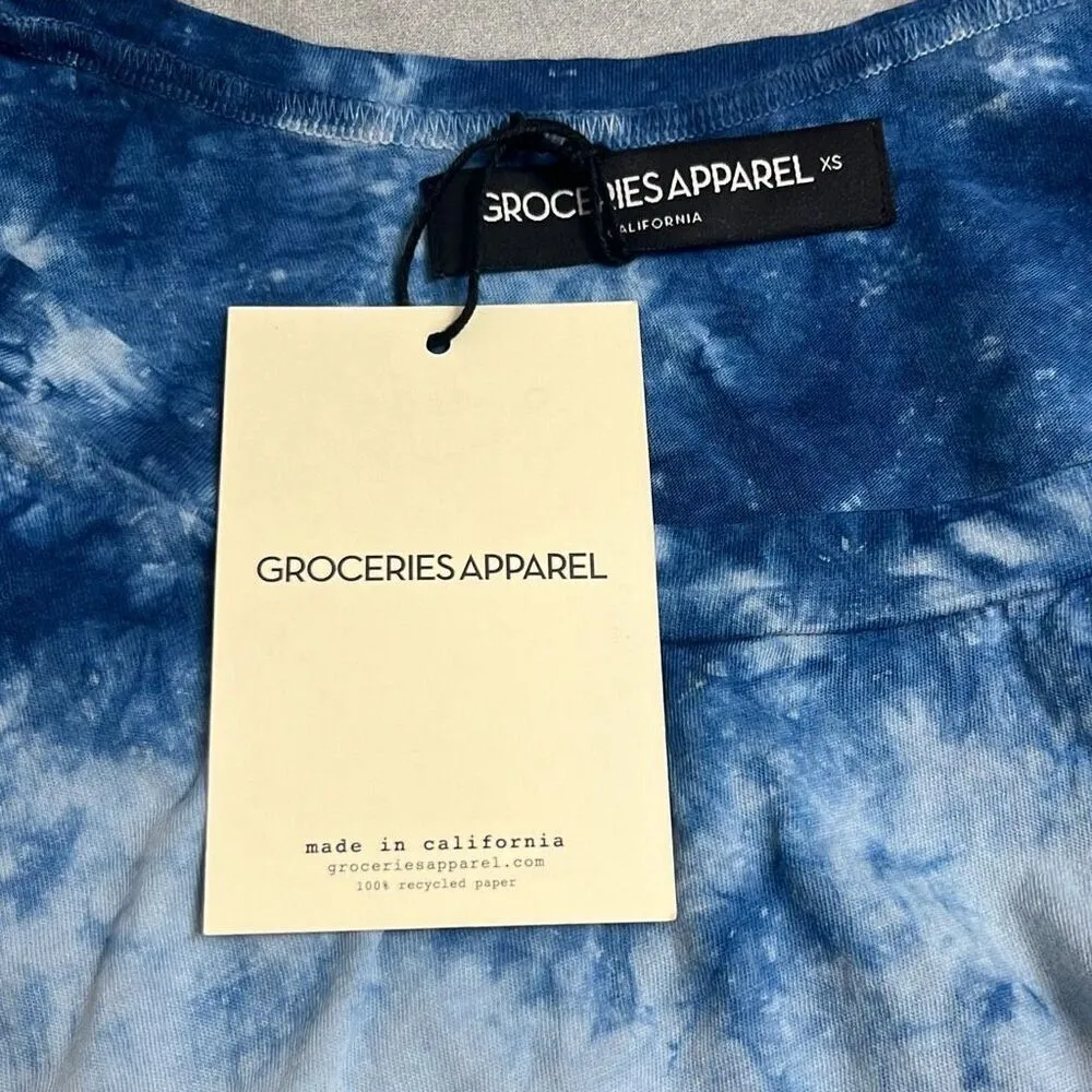 Groceries Apparel Willa Top Blue Tie Dye 100% Organic Cotton XS NWT Oversized - Image 6