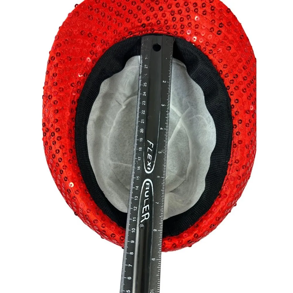 Ruby Red Sequin Hat - Image 6