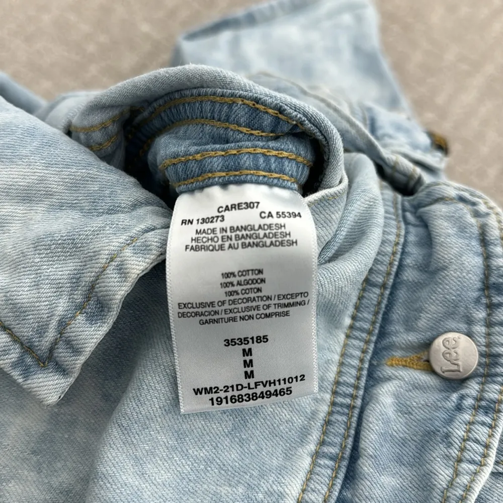 LEE Union-Alls Women’s Acid Wash Denim Short Overall Romper overalls sleeve - Image 10