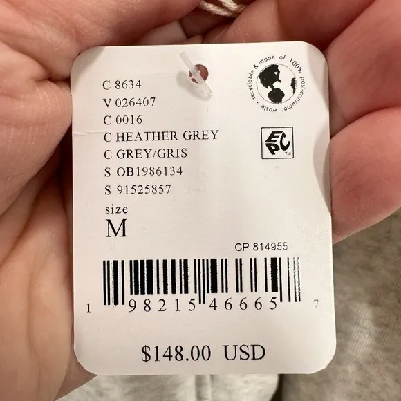 FP Movement‎ x Hatch Warm Up Jumpsuit Sweats Cozy Heather Grey Women's M NWT Gray Size undefined - Image 6