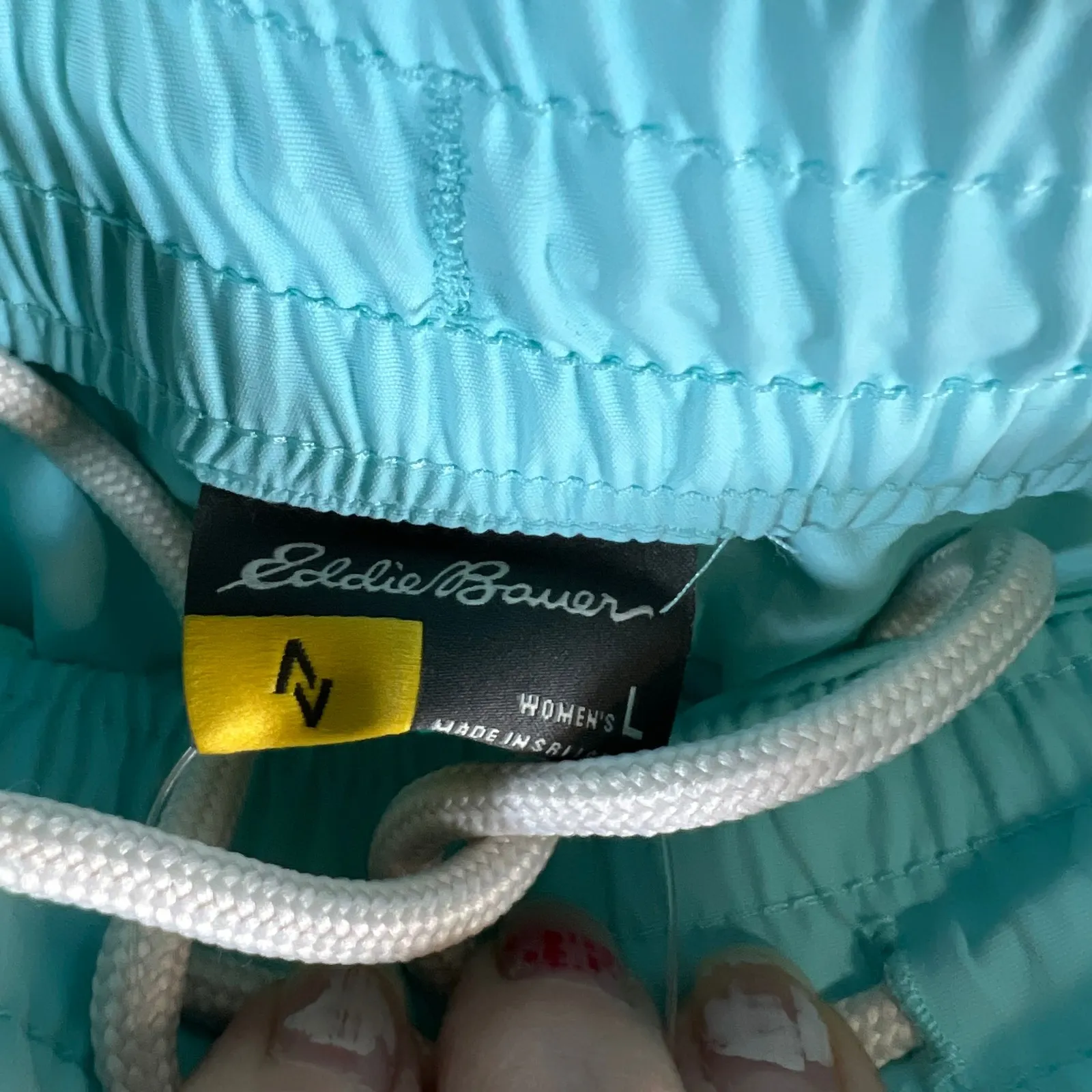 Eddie Bauer Womens WR Tidal Short Solid Water Aqua Blue Size L - Image 4