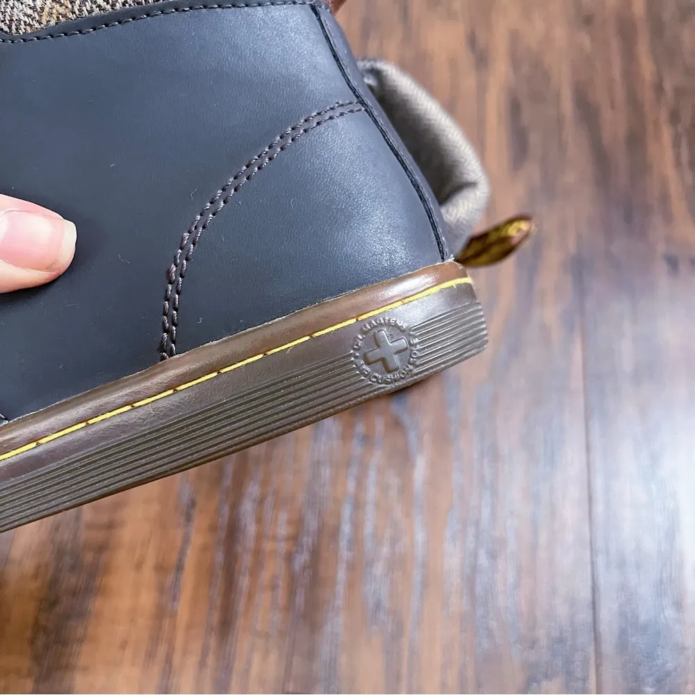 Dr Martens • Maelly Gaucho Wildhorse Lamper boot brown leather herringbone tweed - Image 5