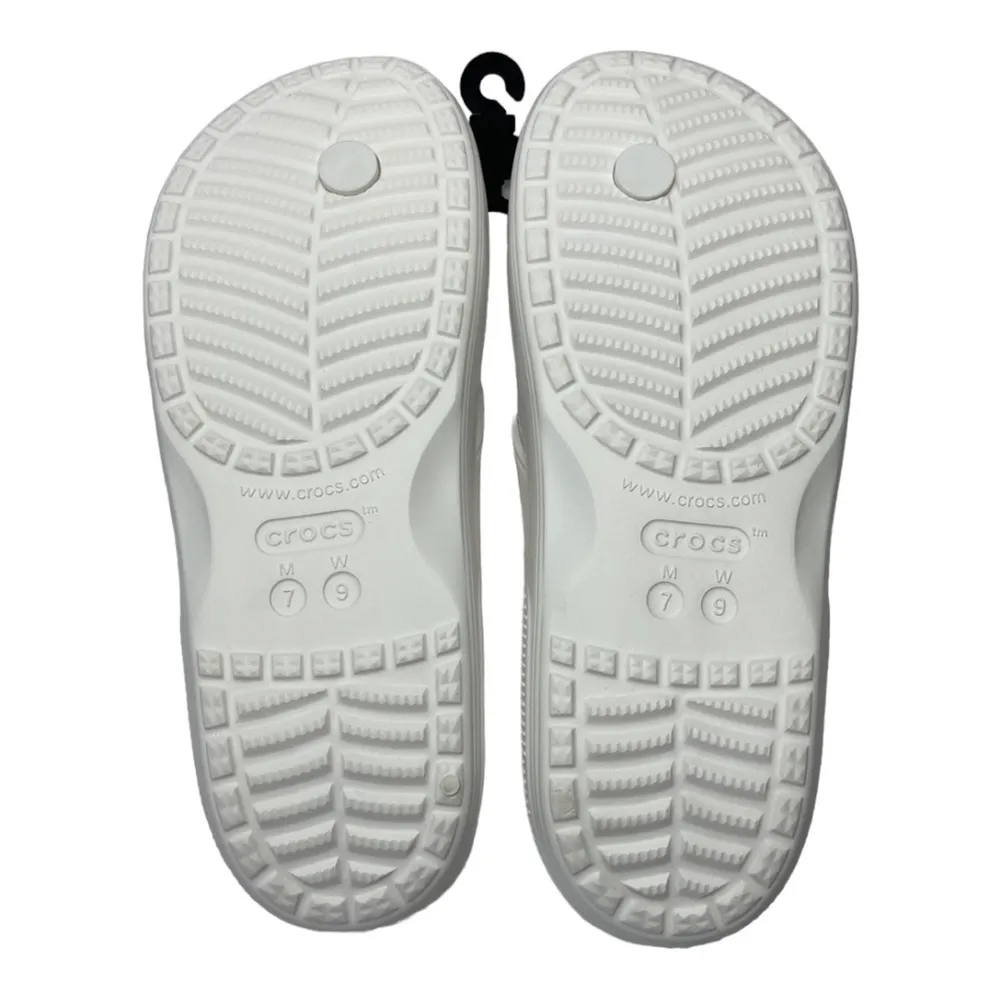 Crocs Classic Crocs Unisex White Flip Casual Flip-Flops 207713-100 Size 7M/9W - Image 10