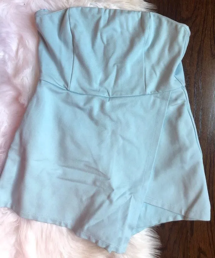superdown Dusty/light Blue Envelope Romper - Image 2