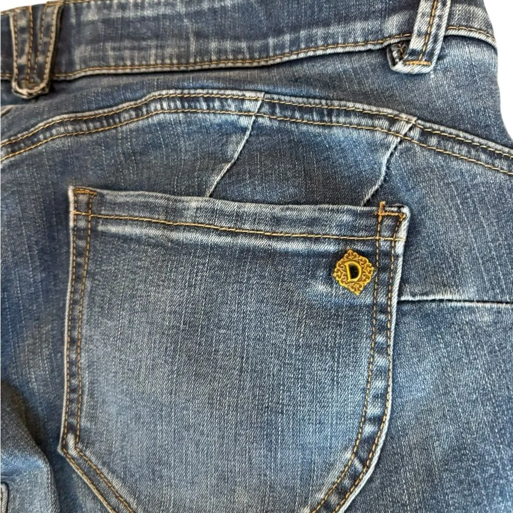 Democracy Ab solution Mid Rise Distress Detail Ankle Skimmer Jeans Womens 16W - Image 7