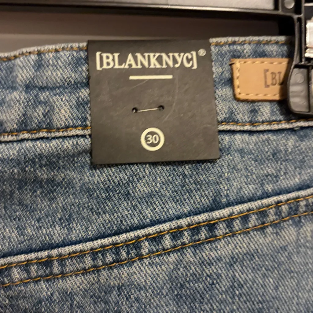 BlankNYC denim rhinestone fringe skirt Size 30 new with tags - Image 6