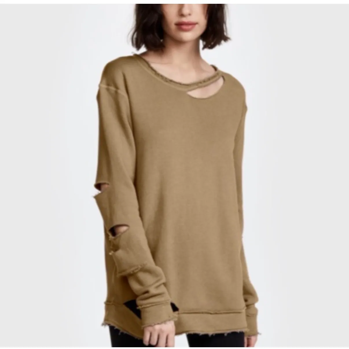 Alala Cypher Sweatshirt Distressed Size XS Style #ALALA30084 Lightweight Fleece - Image 2