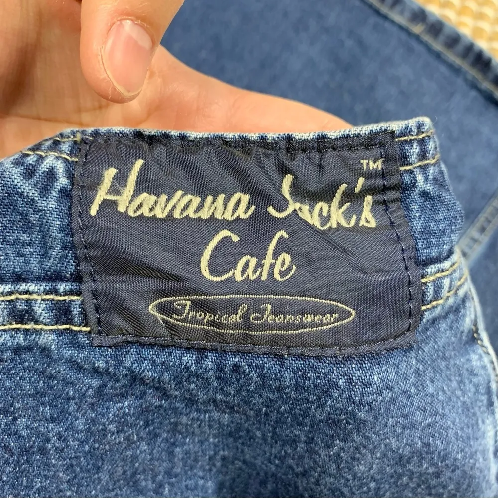 Havana Jack’s Cafe Tropical Jeanswear Denim Midi Skirt Front Slit Equestrian 14 Blue - Image 8