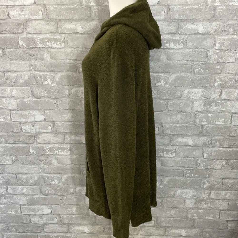 Grace & Lace Cozy Olive Green Hooded Sweater Size XL - Image 3