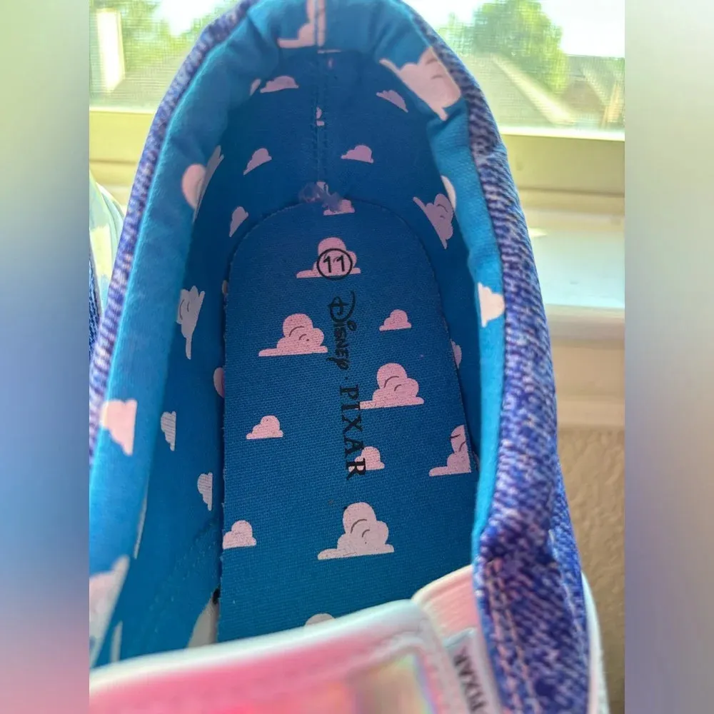 NWOT Disney Pixar Ground Up Holographic Character Slip-On Sneakers - Image 5