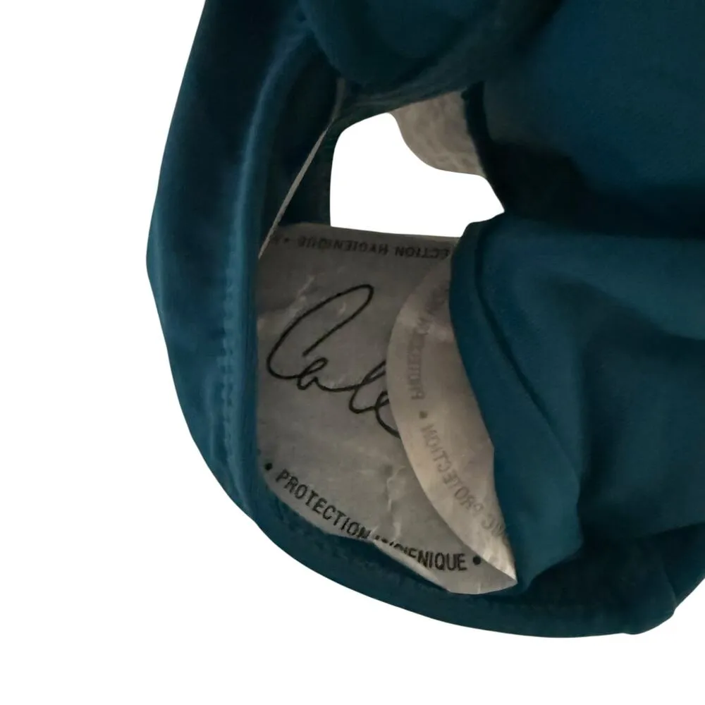 Anne Cole Twist Front Shirred One Piece Swimsuit in Deep Sea Blue Size 16W - Image 8