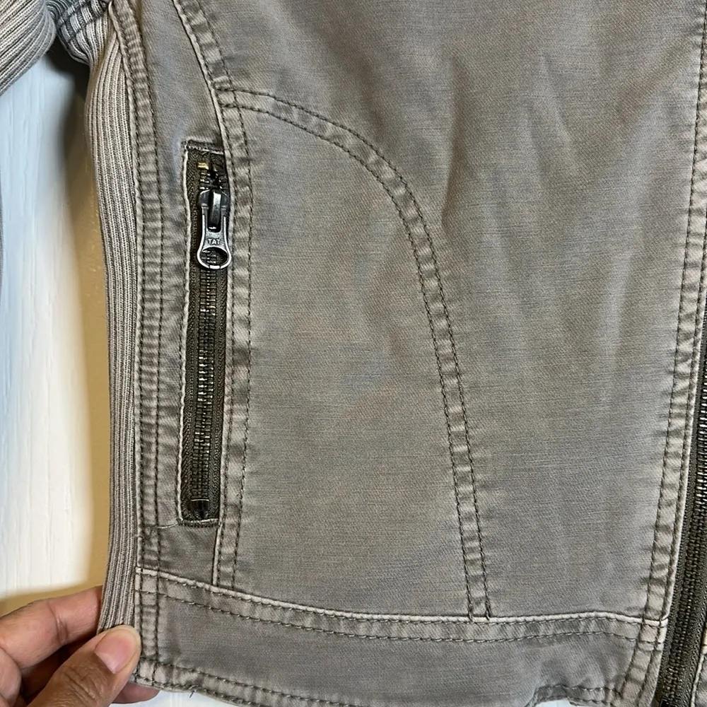 Anthropologie Marrakech Halen Moto Jacket Bottlegreen Evereve SZ XXSP EUC #2567 - Image 3