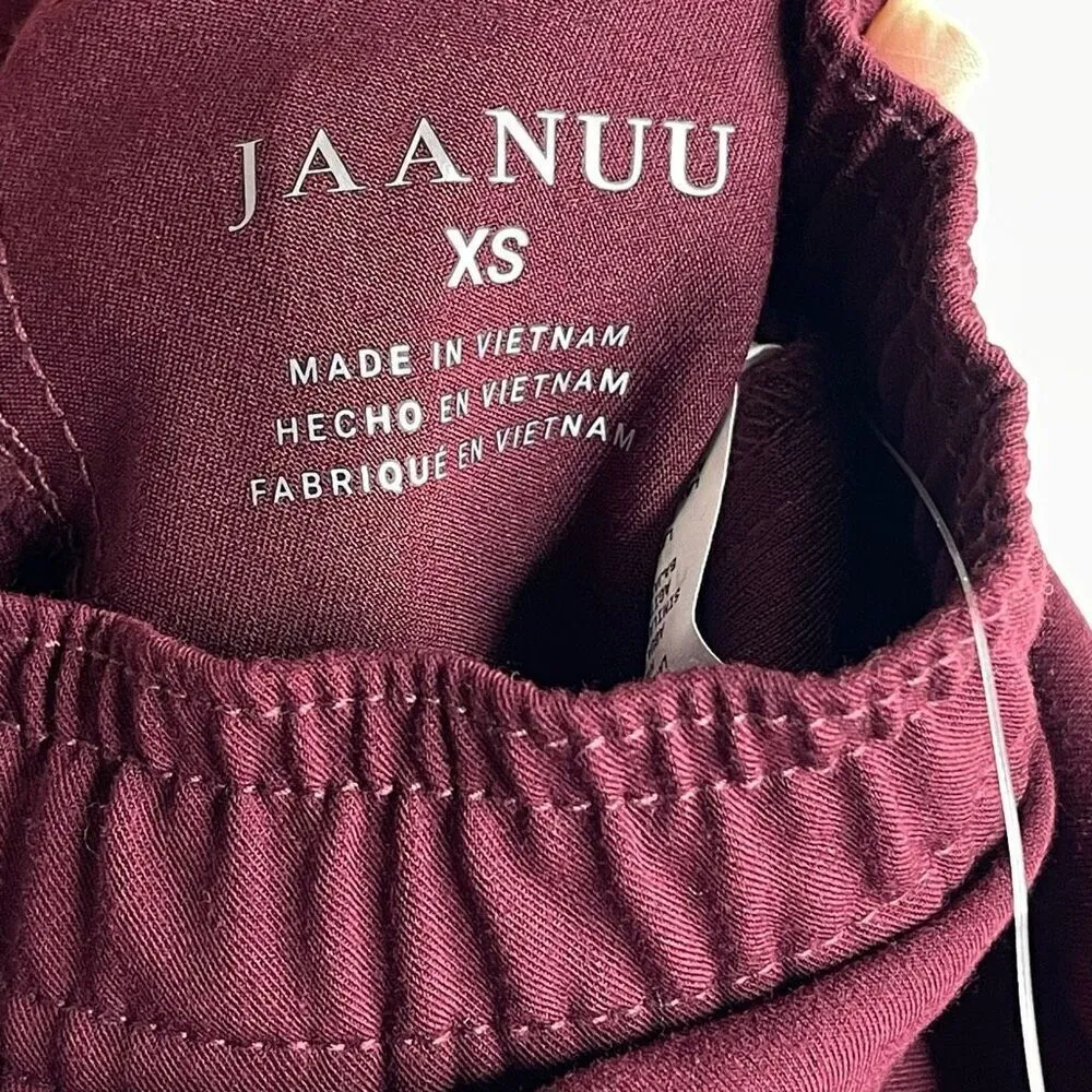 NWT Jaanuu Scrubs Essential Jogger Pants (Wine) -  XS extra small - Image 5