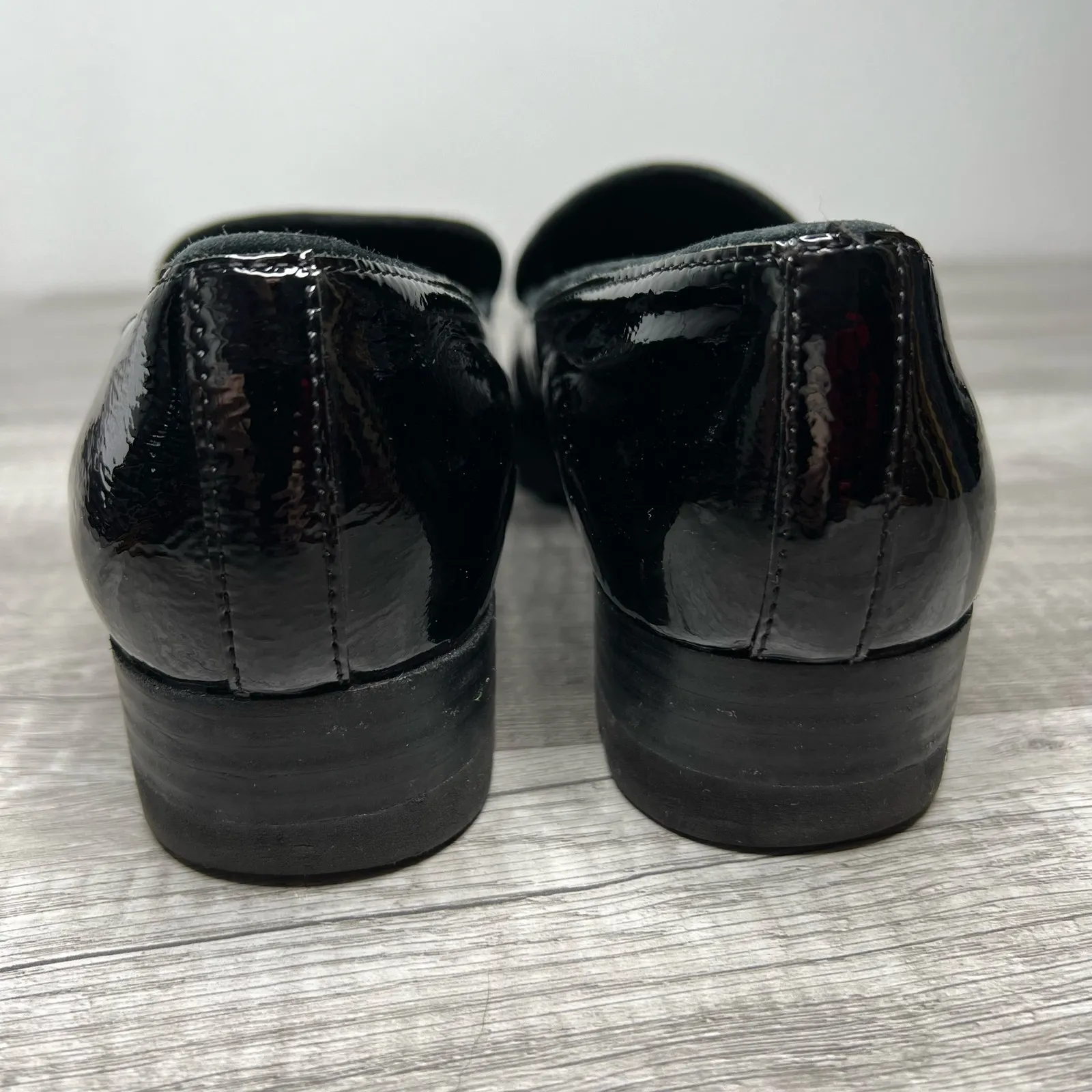 Donald Pliner Women's Elen Loafer Crinkle Patent Leather Shoes Black Size 7 1/2N - Image 6