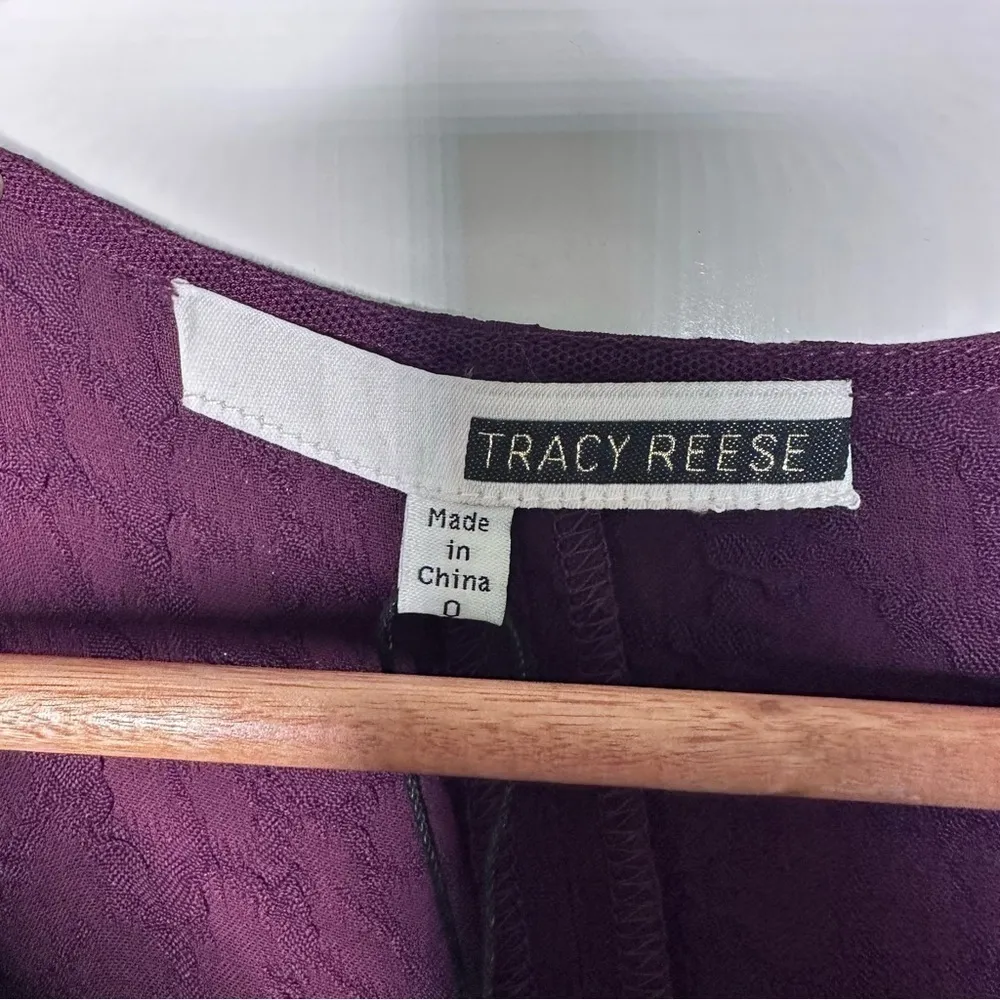 Tracy Reese Anthropologie NWT Wine Vermont Faux Wrap Midi Dress Size 0 - Image 13