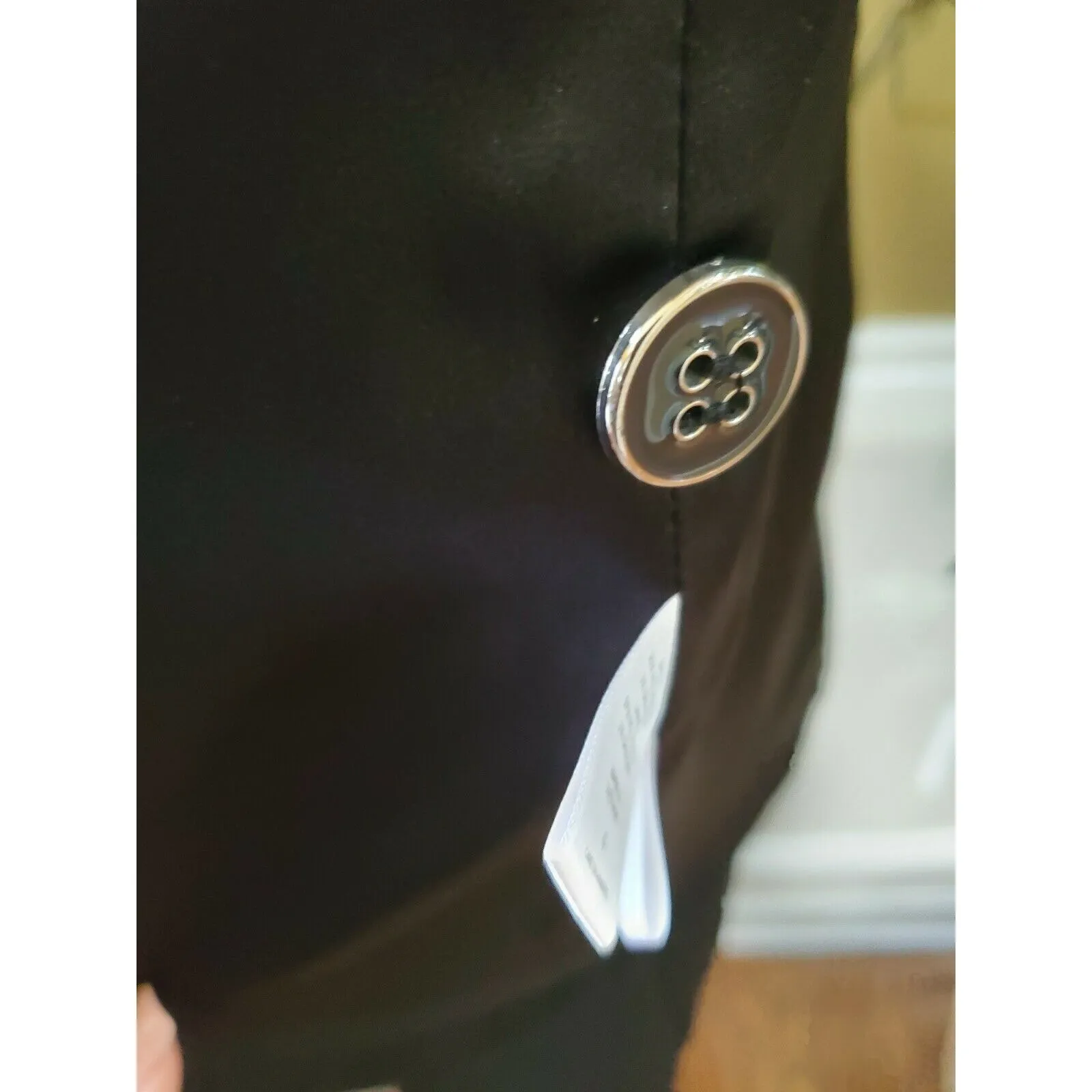 New York & Company NY&C Stretch Womens Blazer Size 4 Black Three Snap Button - Image 11