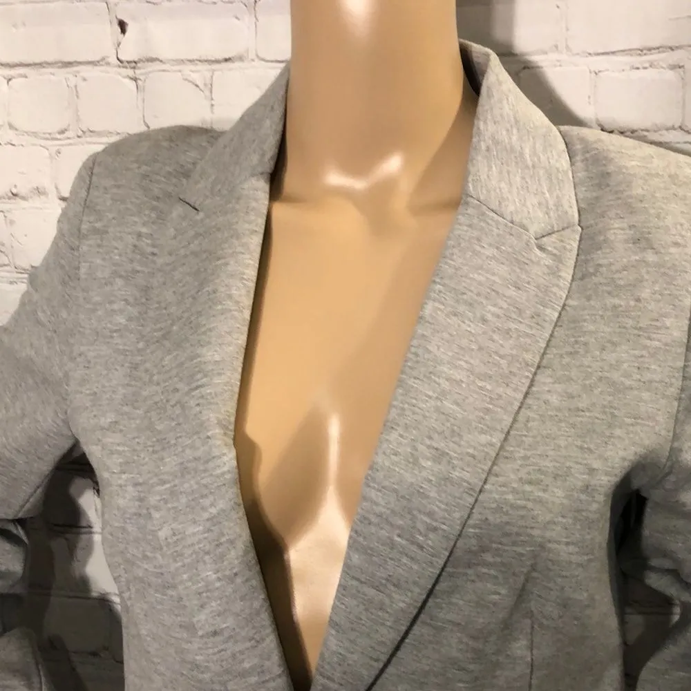 Philosophy Jersey Knit Heather Gray Career Blazer Small - Image 2