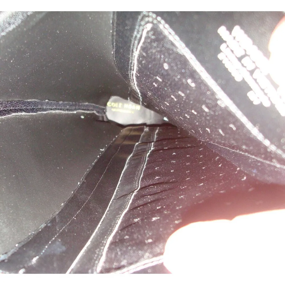 New $300 Black Womens 6.5 Cole Haan Leather Stretch Boots Tall Knee NWT Izzy - Image 8