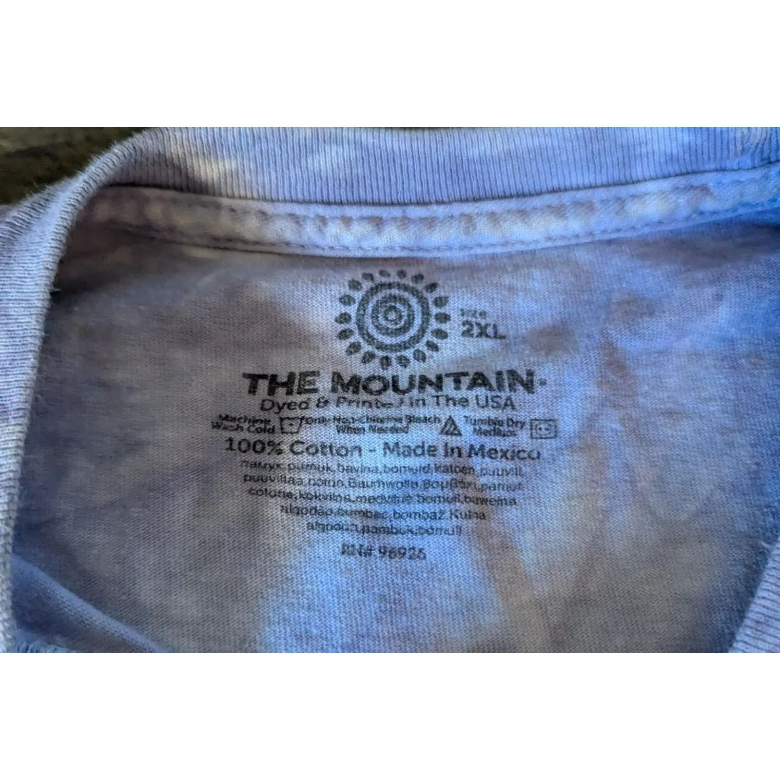 THE MOUNTAIN Vintage Style Kitten Butterfly Graphic Tie Dye Tee Purple 2XL - Image 5