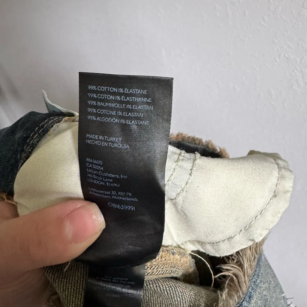 BDG Urban Outfitters Mid Wash Low Rise Fringe Skinny Jeans Womens 27 Y2K - Image 7