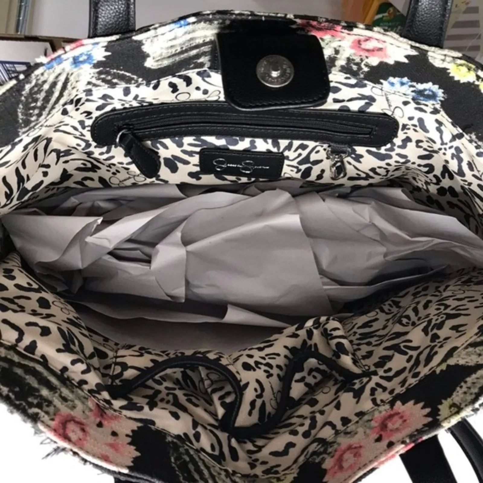 Jessica Simpson Purse Tote Rio Cactus Desert Canvas Handbag Magnetic Closure NWT - Image 5