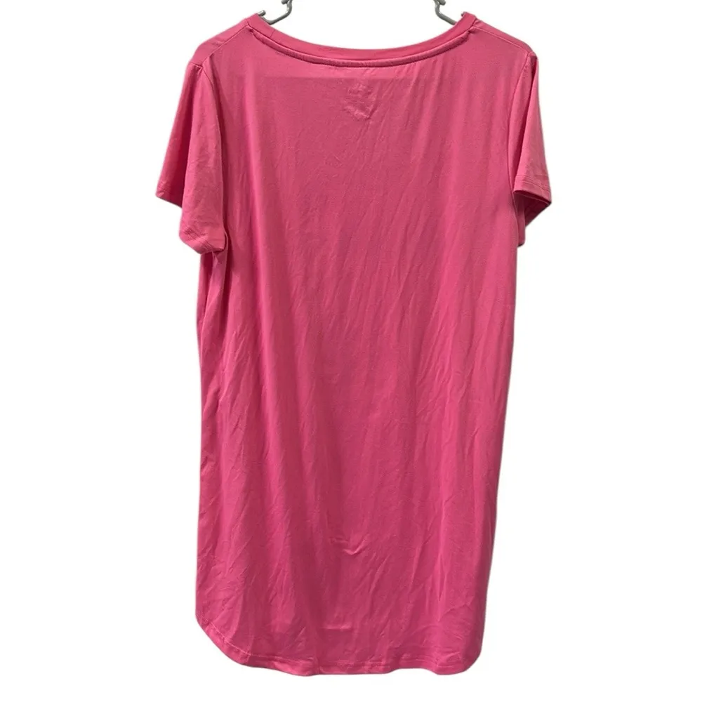 Aeropostale Eighty Seven Pink Heart Short Sleeve Womens Nightgown Sleep Shirt M - Image 4