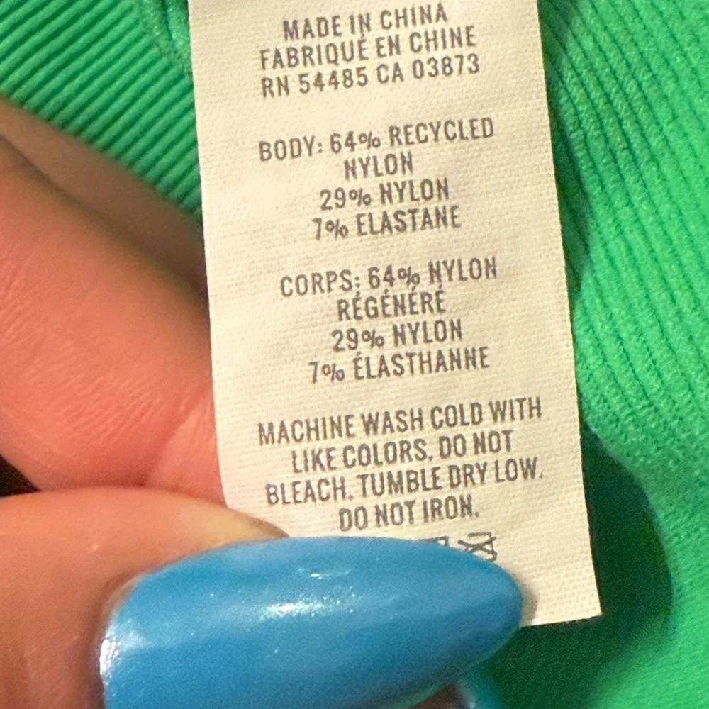 Aerie Seamless Cable Knit Padded Ruched Detail Green Pop Bralette - size XL - Image 5