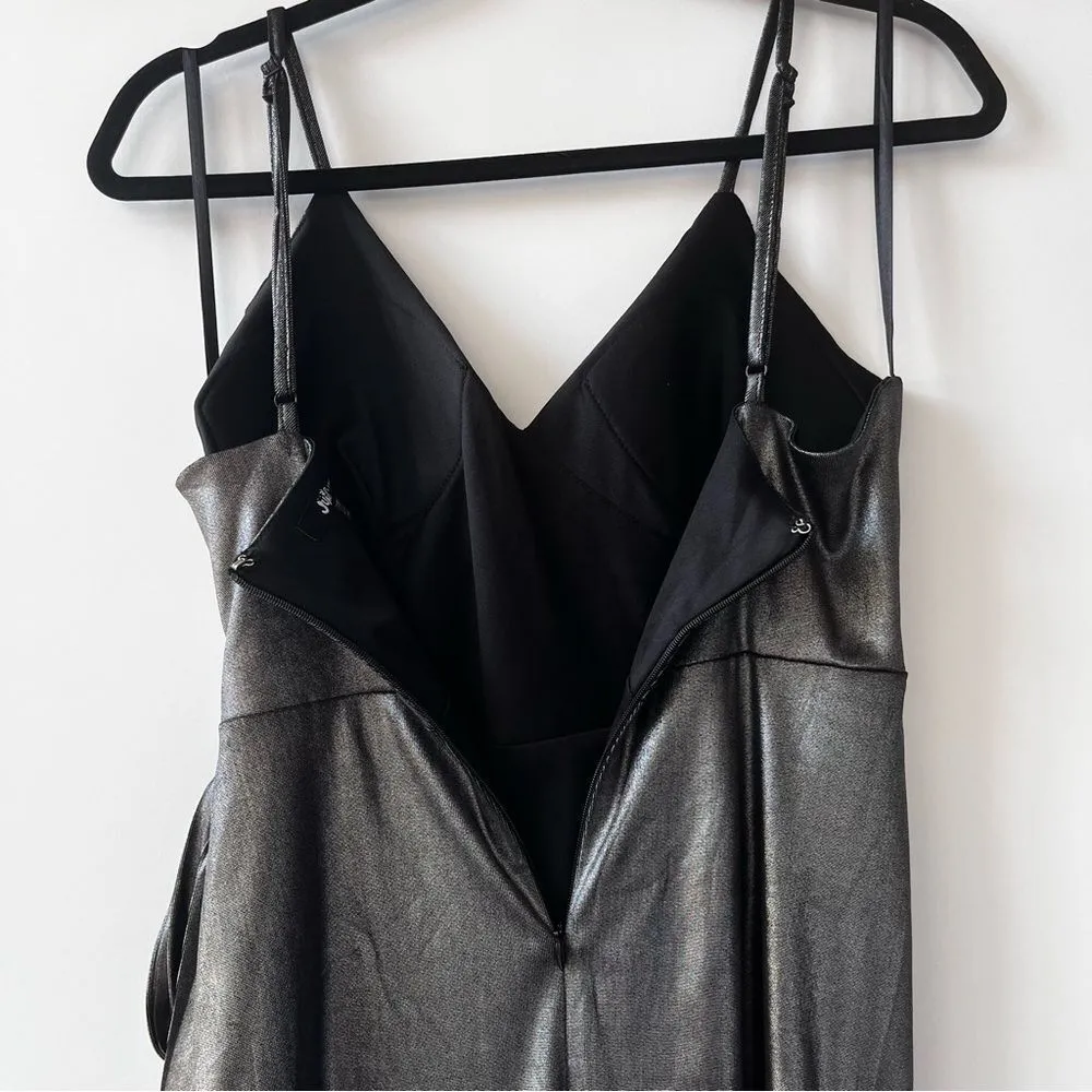 Jump Apparel Metallic Wrap Mini Dress Size 7/8 - Image 8