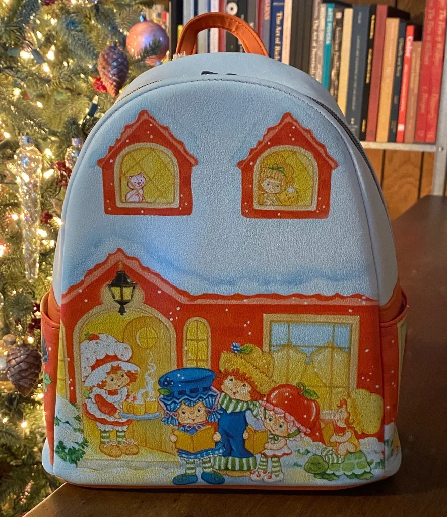 Loungefly NWT Strawberry Shortcake And Friends Caroling Holiday Mini Backpack - Image 1