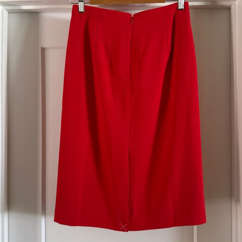NEW JCrew Elegant‎ Red 365 Crepe Pencil Skirt - 4 - Image 7