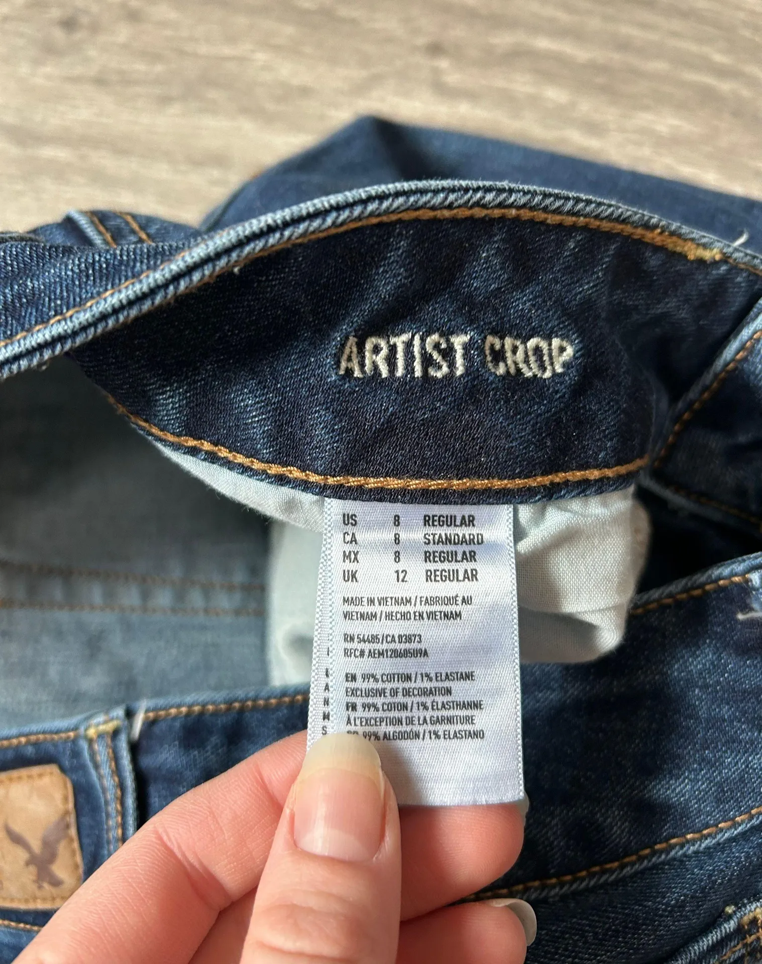 Artist Crop Jeans Size 8 - Image 2