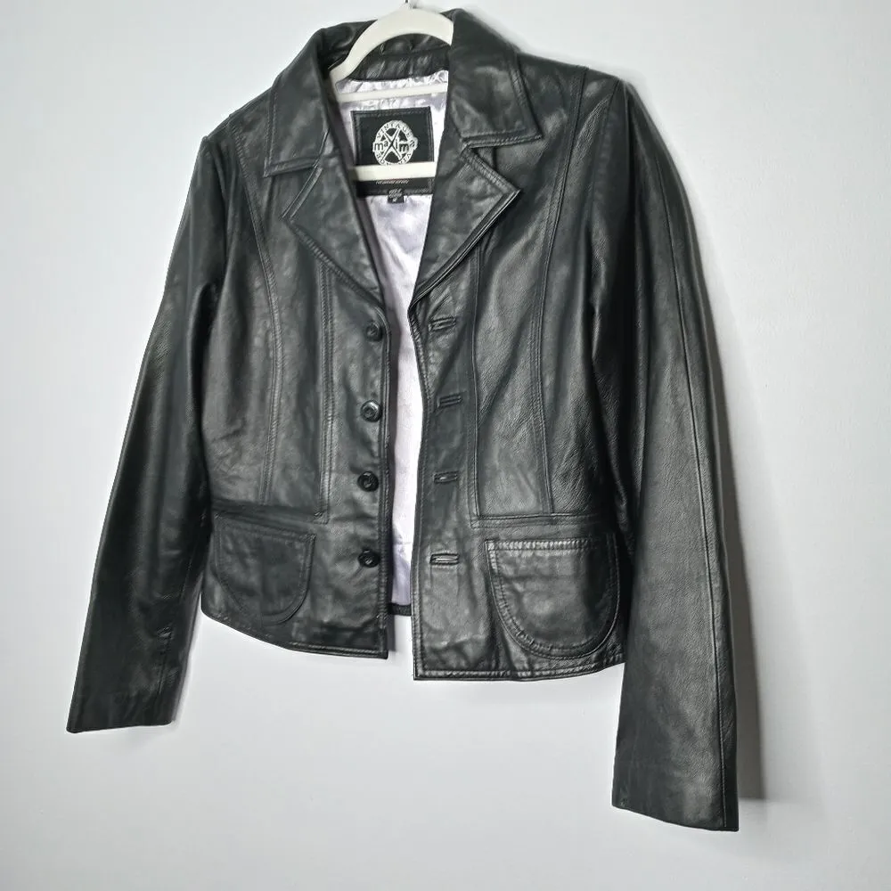 Wilsons Leather black leather jacket size medium - Image 2
