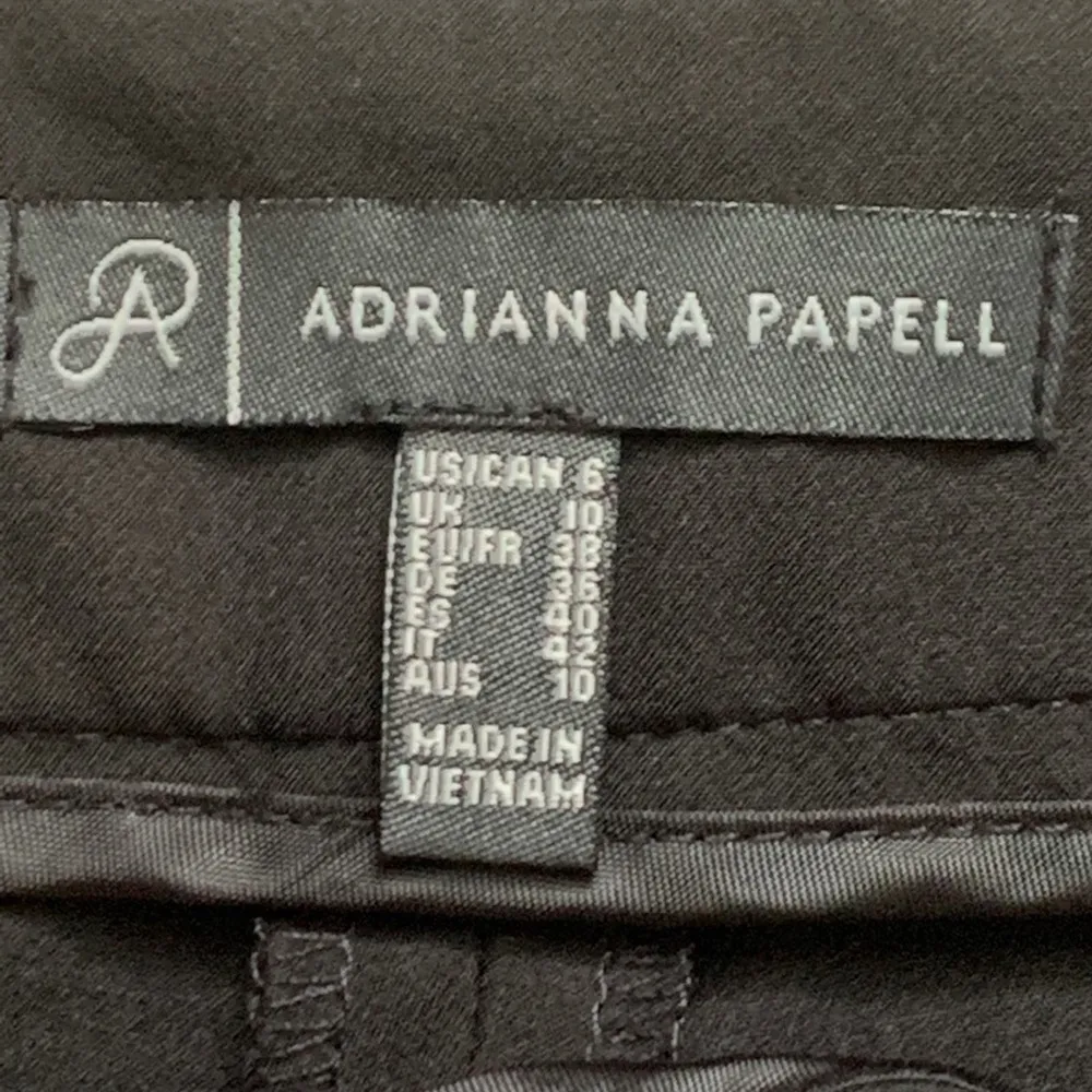 Adrianna Papell Pants Black Straight Leg Dress Career Slacks Pants Size 6 - Image 3