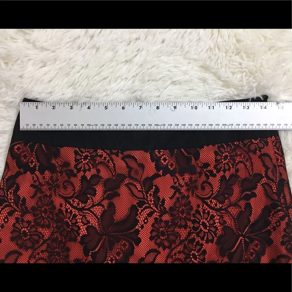 The Limited Orange Black Lace Skirt 2 - Image 3