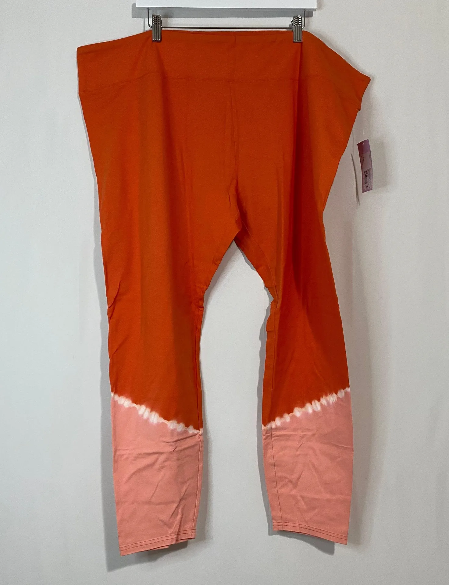 Women’s Casual Tie Dye Leggings Orange Size 4X NWT - Image 2