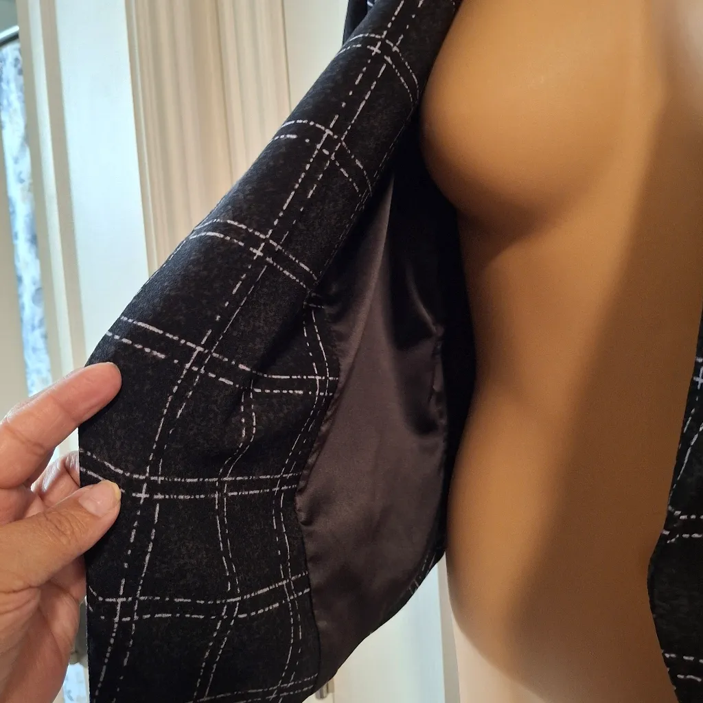 Torrid Sz 1 Women's Black Plaid Jacket Blazer NWOT - Image 9