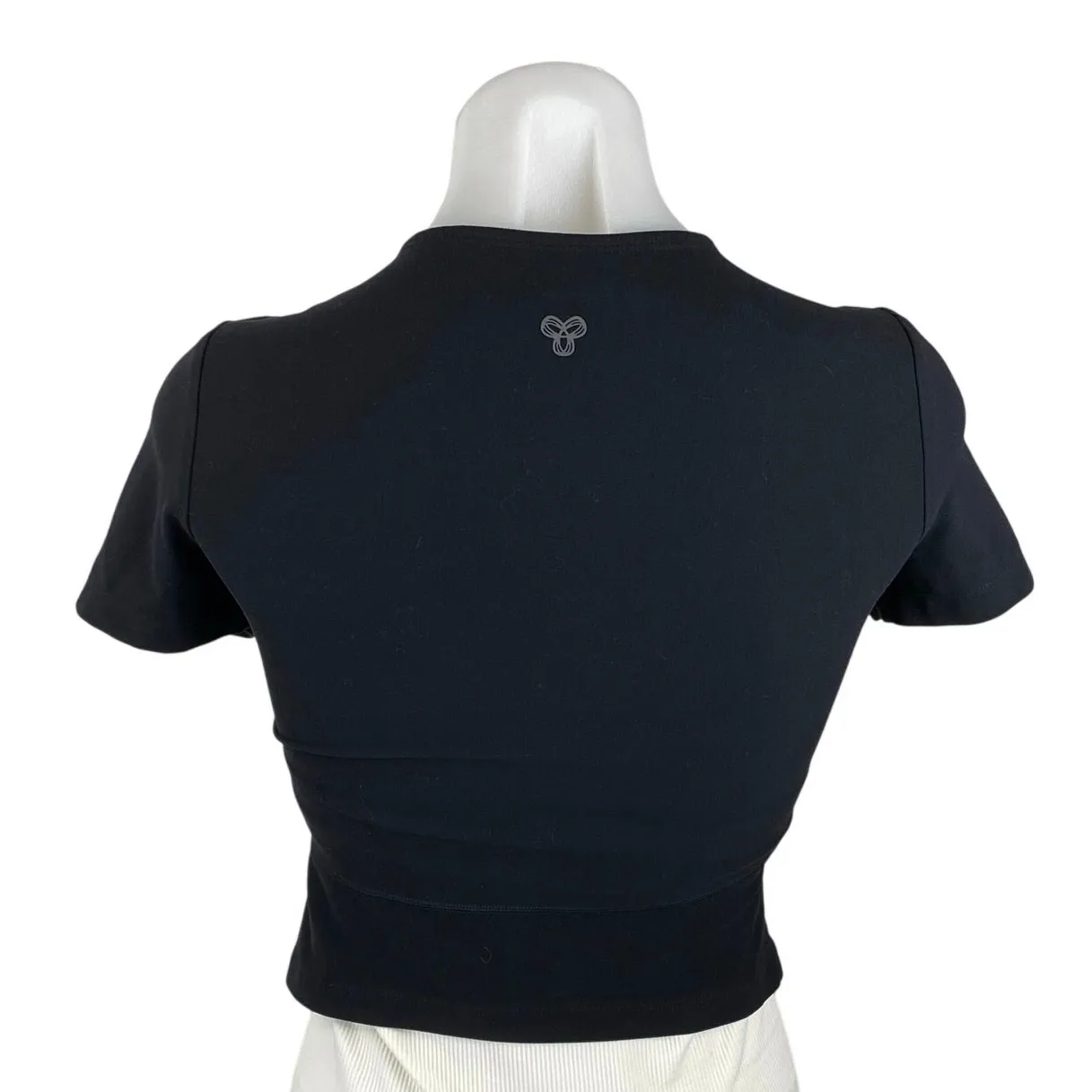 Aritzia TNA Action Women's Black Crewneck Short Sleeve Crop Tee T-shirt Top Sz S - Image 3