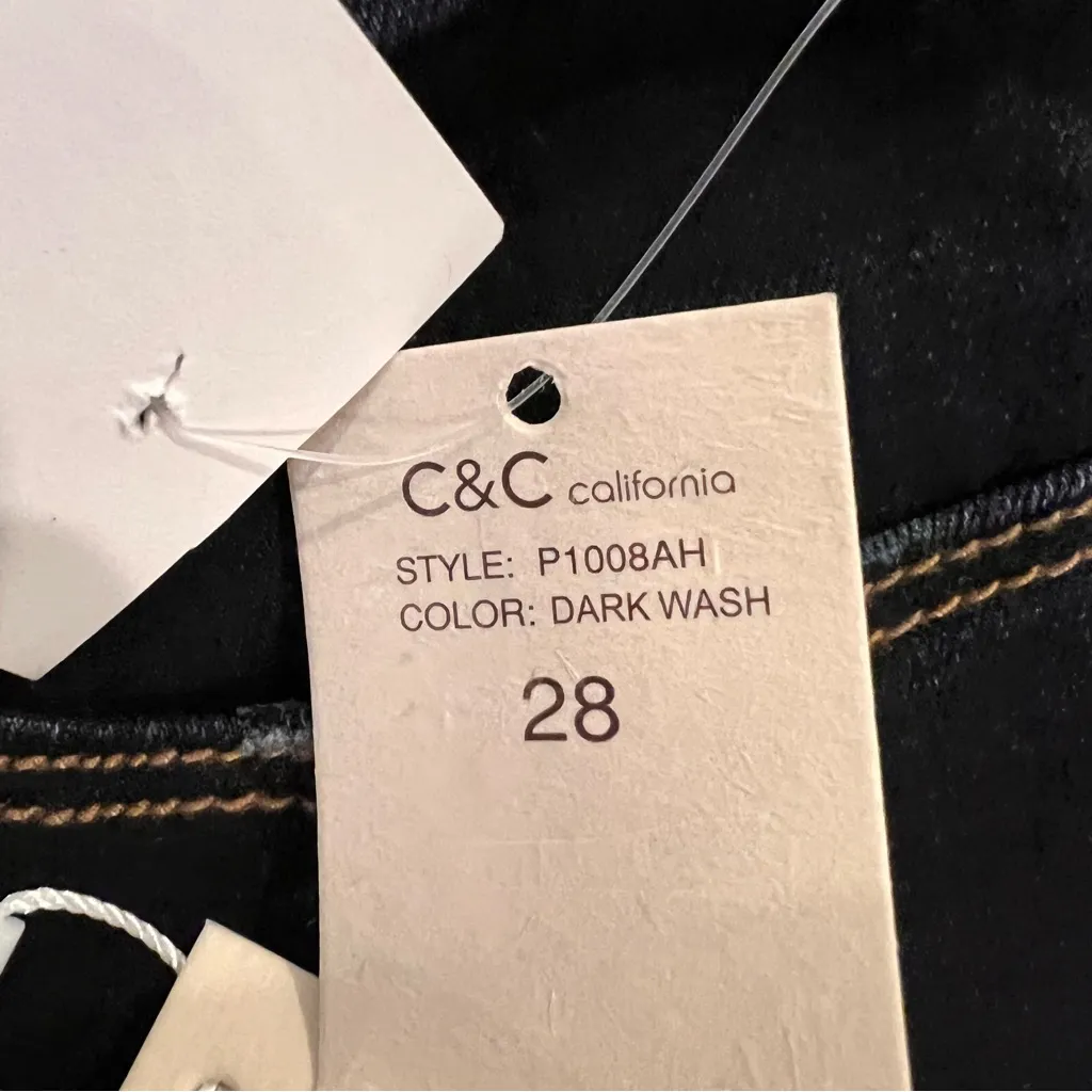 C&C California Women's Dark Wash Straight Leg Jeans - Image 6