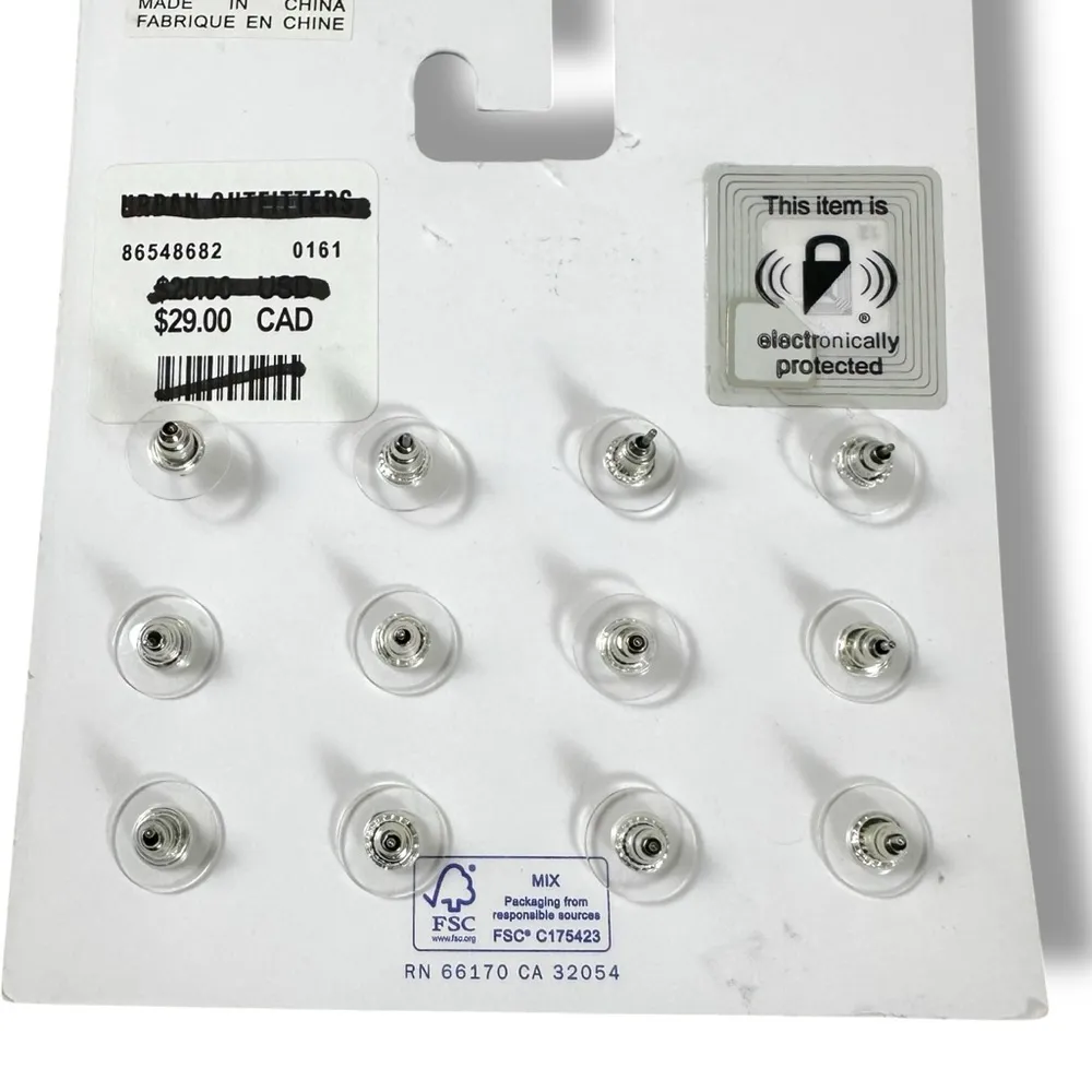 Urban Outfitters Silver Stud Earring Set NWT Geometric 8 Pairs - Image 2