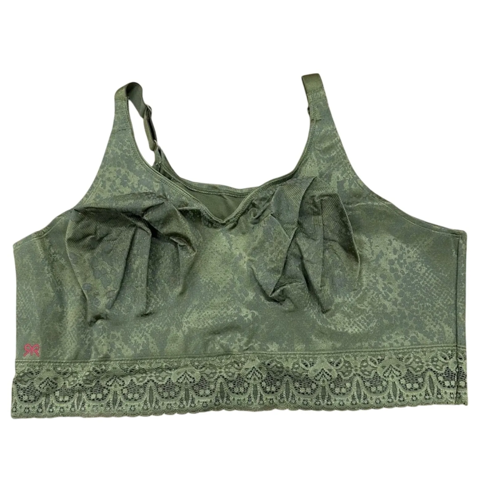 Brand New Ruby Ribbon Women's Size 46 Green Lace Lux Demi Bra - Image 3