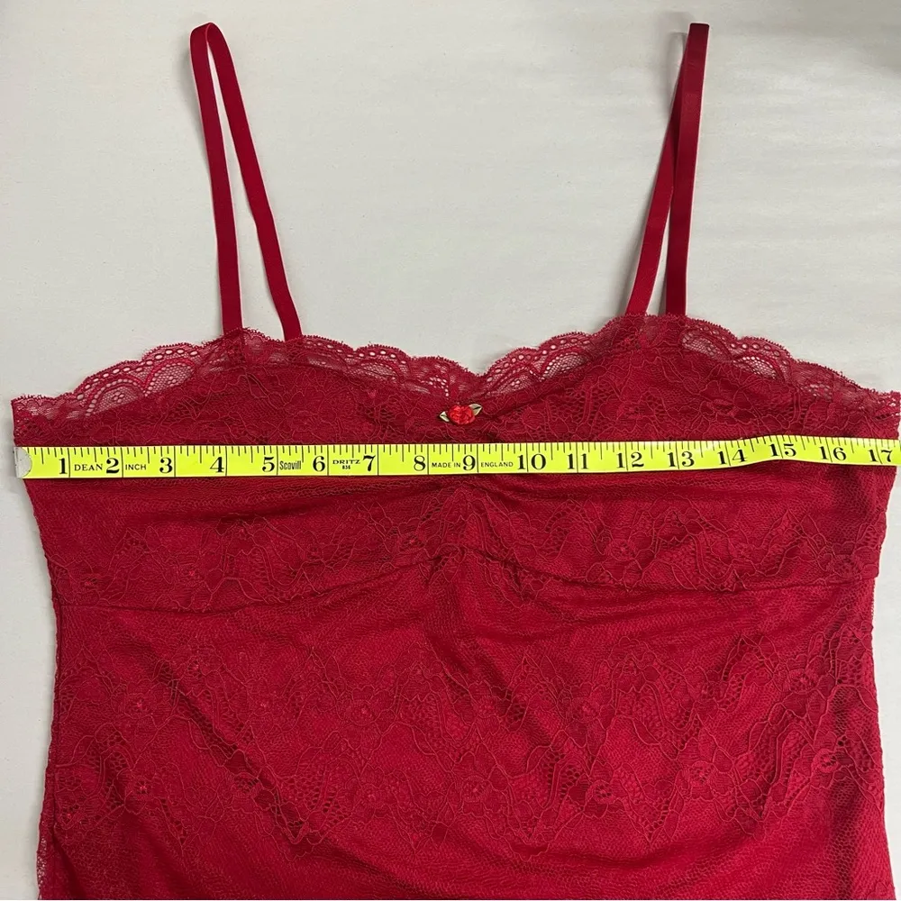 Madden Girl Lace Cami Top Size XL red Floral adjustable straps sexy camisole - Image 6