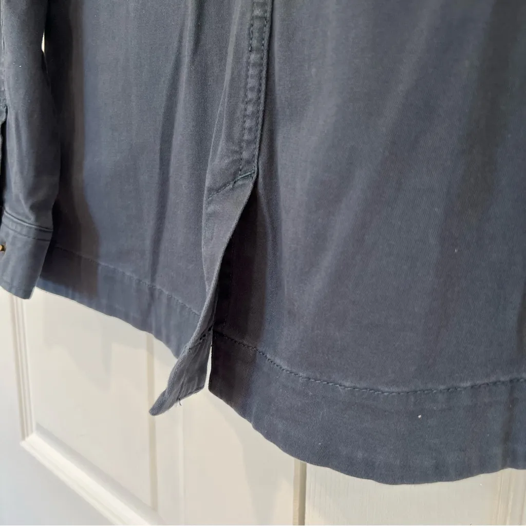 L.L. Bean Classic Utility Jacket Navy Blue Zip Snap Womens Small Barn Chore Work - Image 5