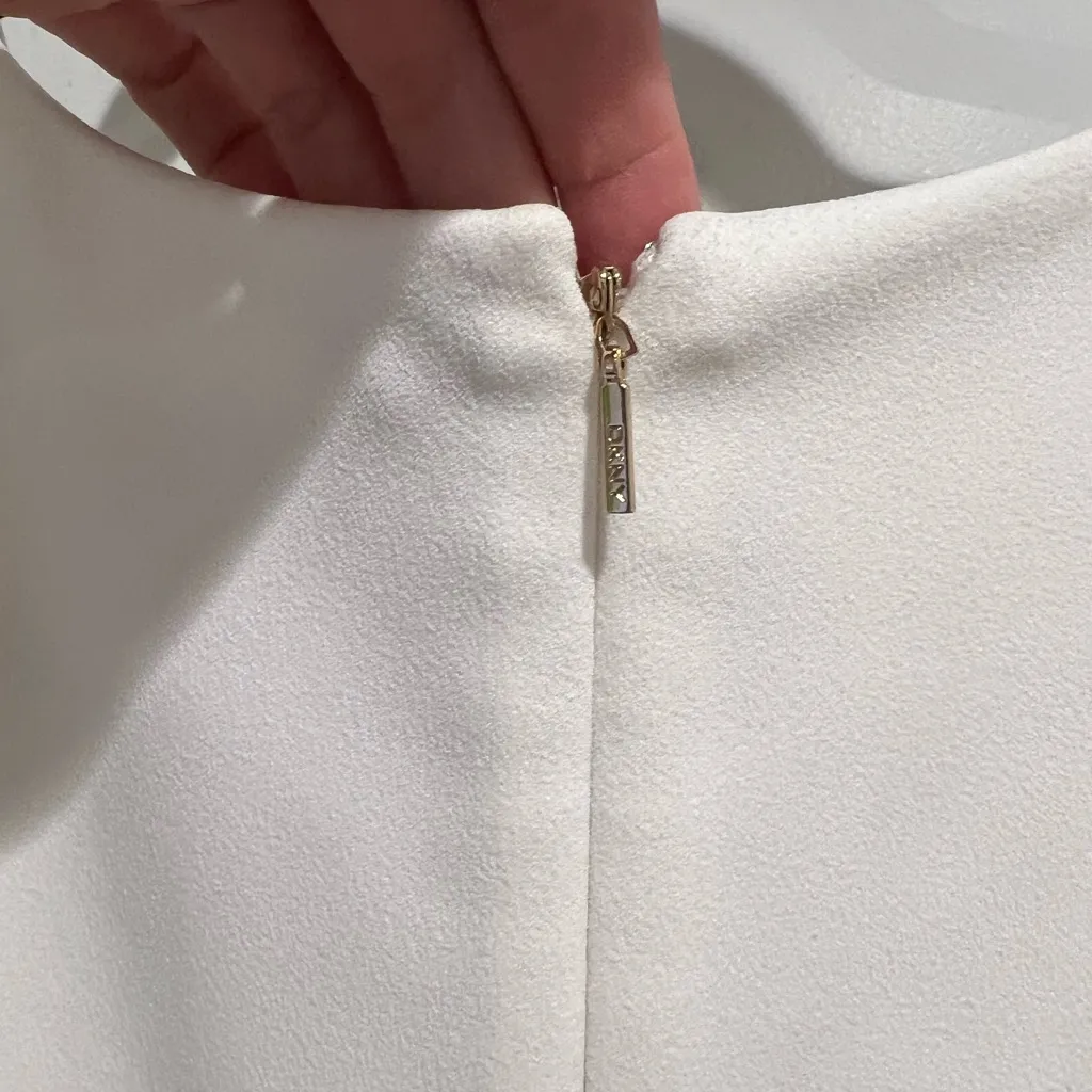 DKNY  White Knee Length Dress White - Image 10