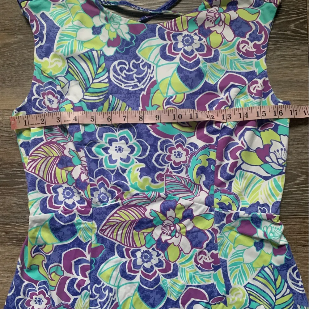 Title Nine Pastel Floral Athletic Diamalete Above the Knee Dress M - Image 2