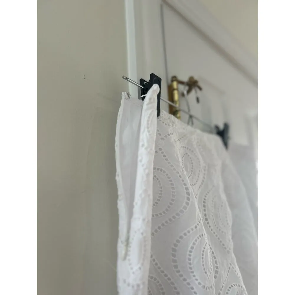 J. McLaughlin White Eyelet Scalloped Edge Pants - Image 4