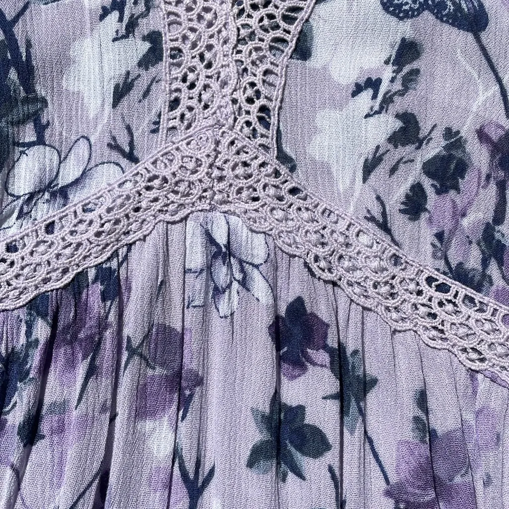 Xhilaration Purple Floral Dress XS - Image 3