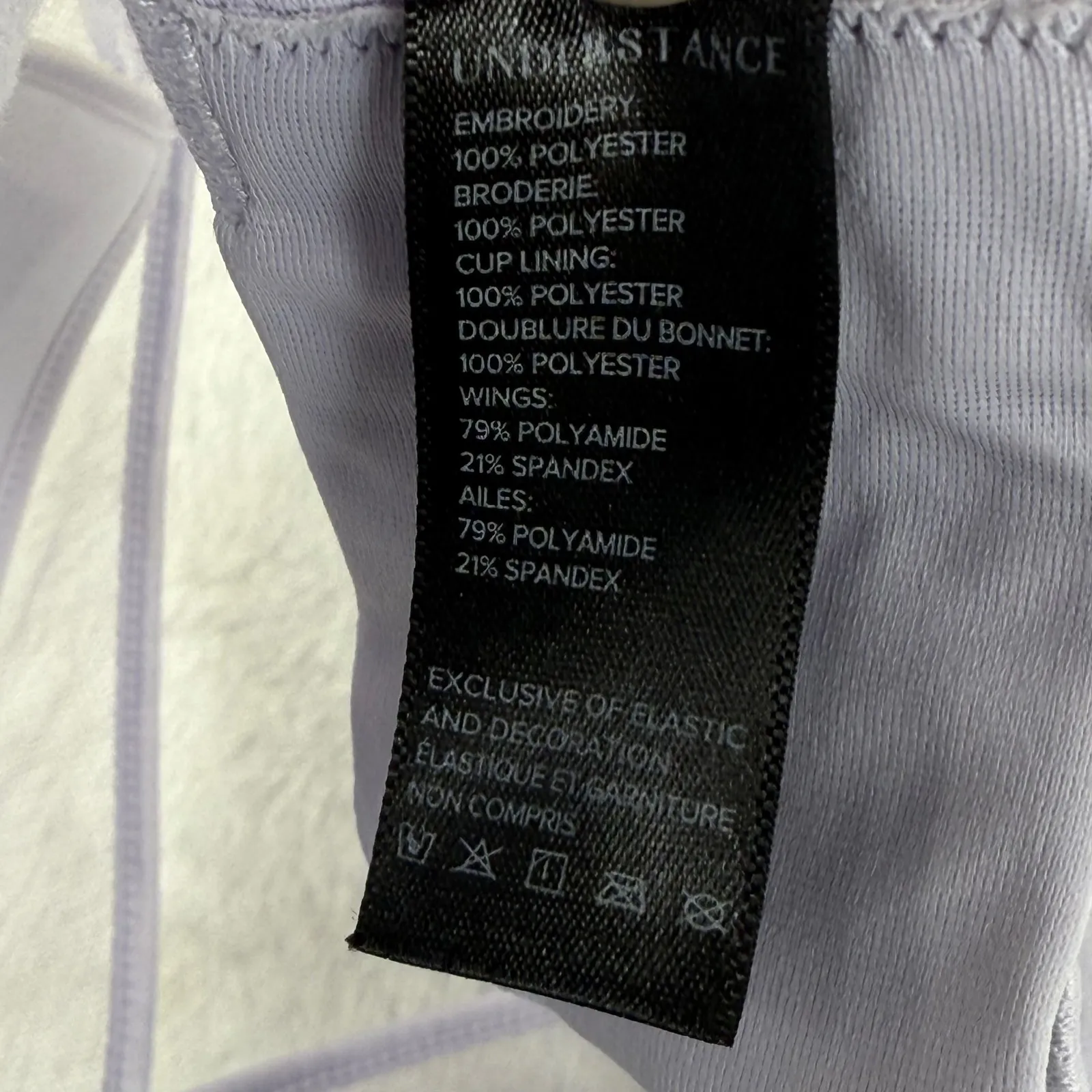 Understance Purple Heather Mauve Bruyere Embroidery Sheer Bra 32DD Lingerie‎ Size undefined - Image 4