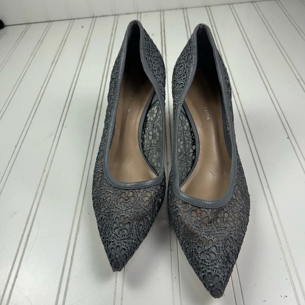 Charles & Keith Blue Lace Heels Women’s Size 8.5 EU 39 - Image 2